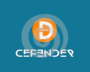 Defender force simple logo design company