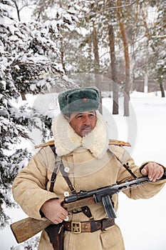 Defender of Stalingrad in a winter form