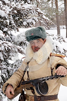 Defender of Stalingrad in a winter form