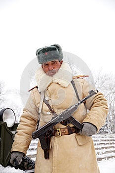 Defender of Stalingrad in a winter form