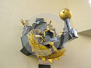 Defender of Time (Le Defenseur du Temps) clock in Paris, France