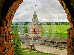 Defense tower of the mediaeval fortress in Kamianets-Podilskyi, Ukraine