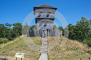 Defense tower at Westhove Castle near Oostkapelle. Province of Zeeland in the Netherlands