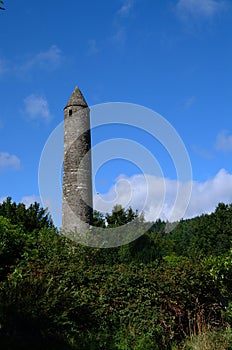 Defensive tower in countryside photo