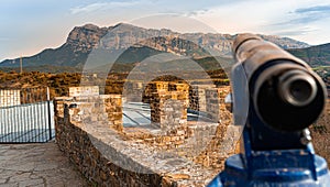 Defensive wall of Ainsa, a town in the Pyrenees. Sobrarbe region photo