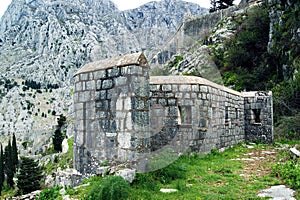 Defensive wall of the fortress of the Montenegrin