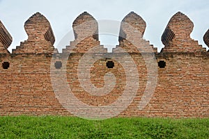 The defensive wall of the fortress at the old city of Nakhon Si Thammarat, Thailand