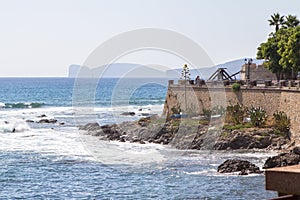 Defensive walls in Alghero, Italy