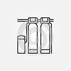 Deferrization of Water Station vector concept line icon photo