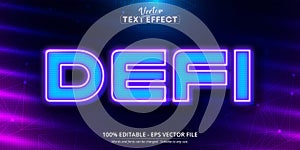 Defi text, neon style editable text effecrt