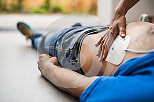 Defibrillator electrode photo