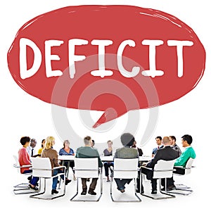 Deficit Risk Loss Deduct Recession Concept photo