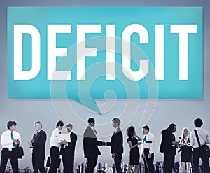 Deficit Risk Loss Deduct Recession Concept photo