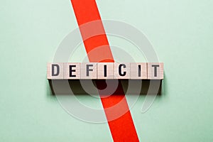 Deficit word concept on cubes