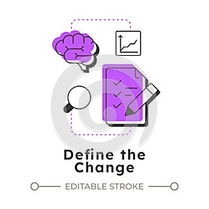 Define change modern linear concept icon