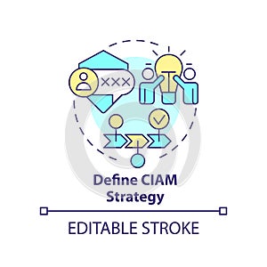 Define CIAM strategy concept icon photo