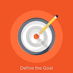 Define the Goal vector illustration concept