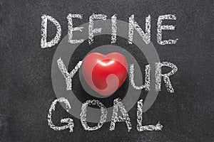Define your goal heart photo