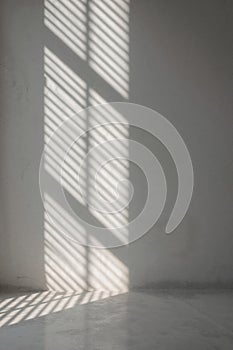 Sharp Blind Shadows on Wall and Floor in Minimal Composition