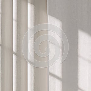 Linear Shadows on Light Linen Curtain