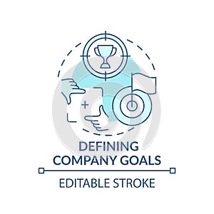 Defining company goals concept icon photo