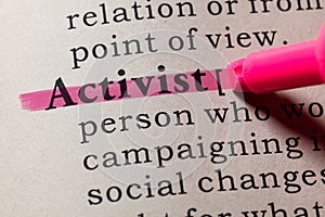 Definition of activist