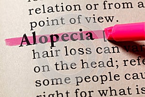 Definition of Alopecia