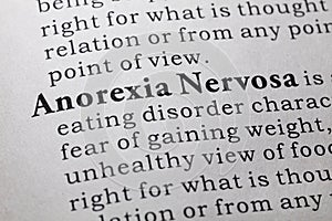 Definition of anorexia nervosa