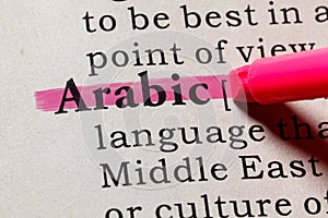 Definition of Arabic