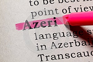 Definition of Azeri