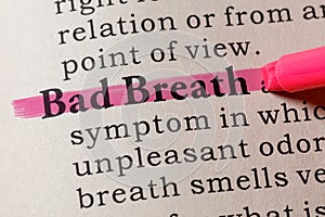 Definition of Bad Breath