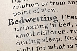 Definition of Bedwetting