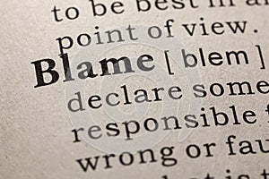 Definition of blame