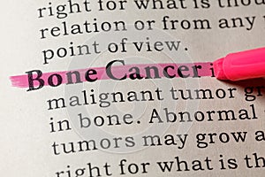 Definition of Bone Cancer