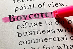 Definition of boycott