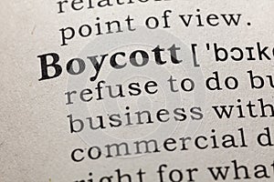 Definition of boycott