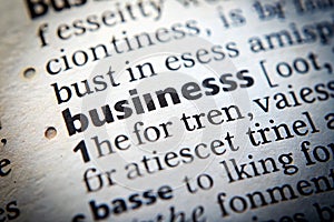 Definition of Business Abstract Dictionary Background photo