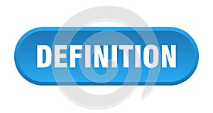 definition button. rounded sign on white background