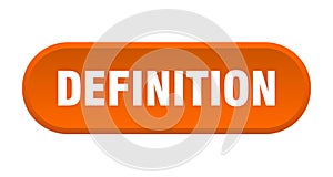 definition button. rounded sign on white background