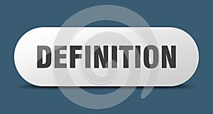 definition button. sticker. banner. rounded glass sign