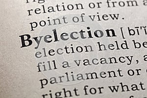 Definition of byelection