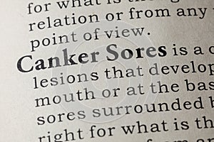 Definition of Canker Sores