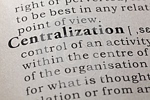 Definition of centralization