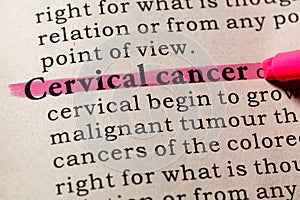 Definition of cervical cancer