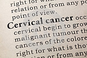 Definition of cervical cancer