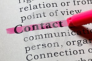 Definition of contact