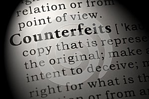 Definition of counterfeits