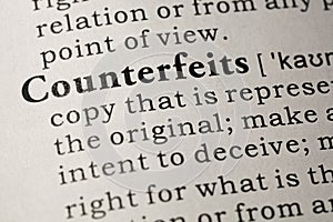 Definition of counterfeits