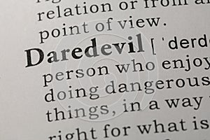 Definition of daredevil