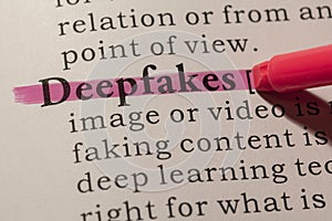 Definition of deepfakes